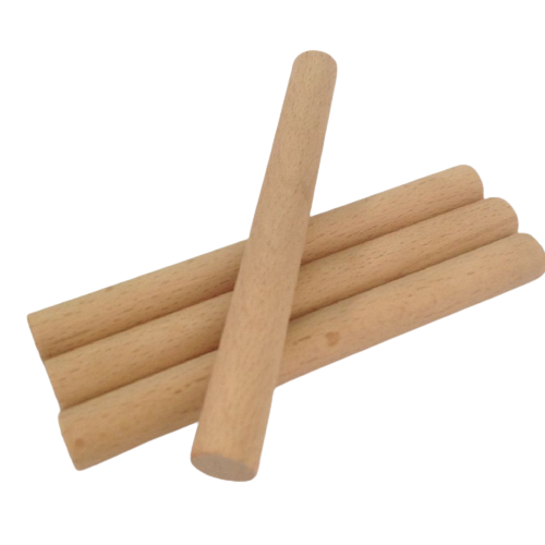 Chốt gỗ cao su 6 x35mm (trơn, không chà nhám, bo đầu)