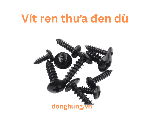 Vít ren nhuyễn đen dù 3x15mm