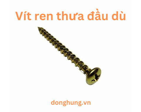 Vít ren thưa vàng dù 4x60mm